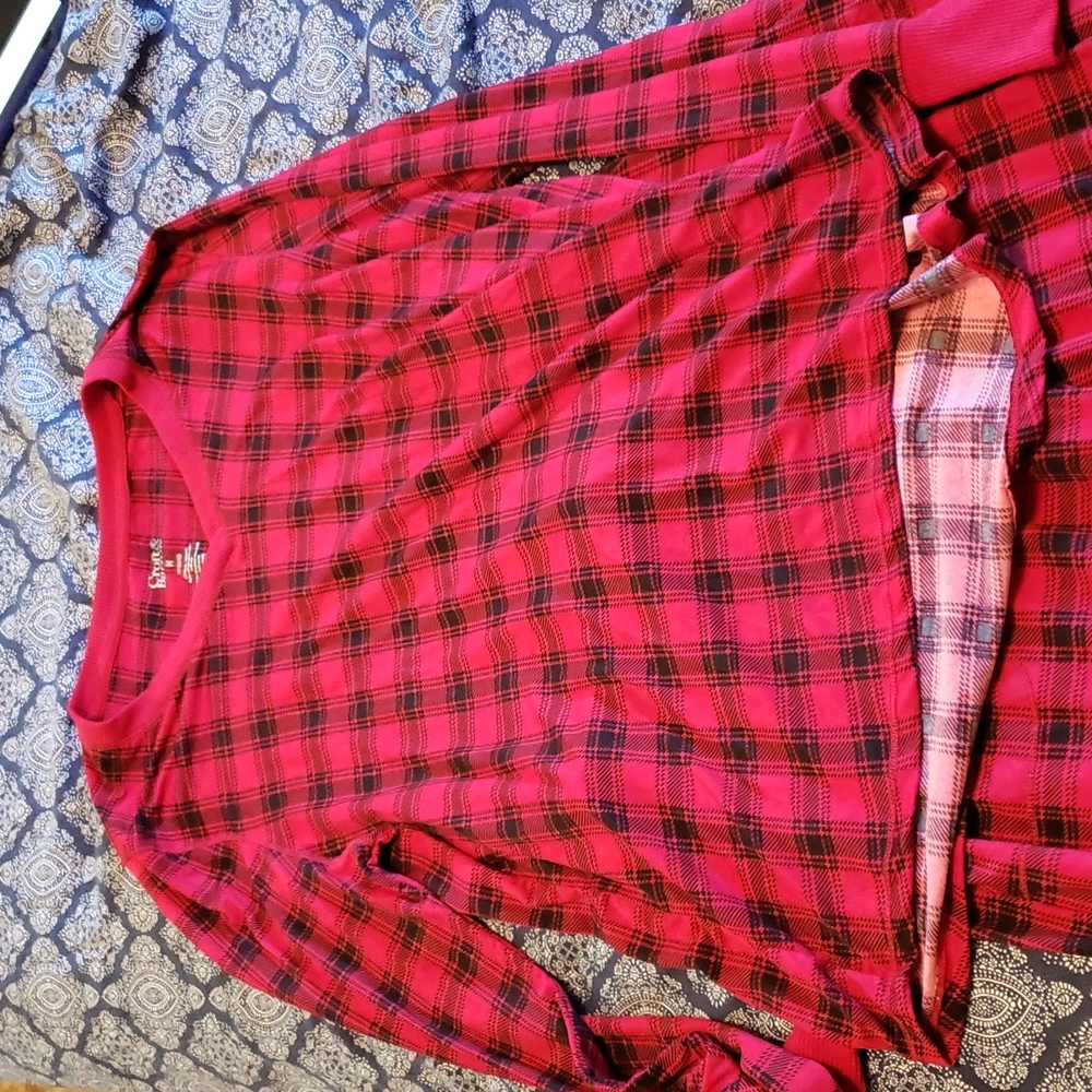 Red and black soft pajama set medium